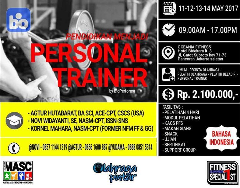 Pendidikan Menjadi Personal Trainer Profesional