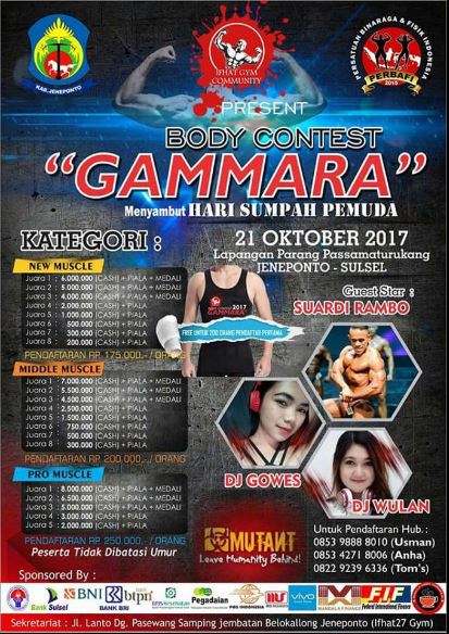 Event Bodycontes GAMMARA 21 oktober 2017