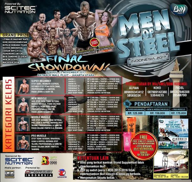 Event Bodycontes MEN OF STEEL INDONESIA 2017 Final Showdown