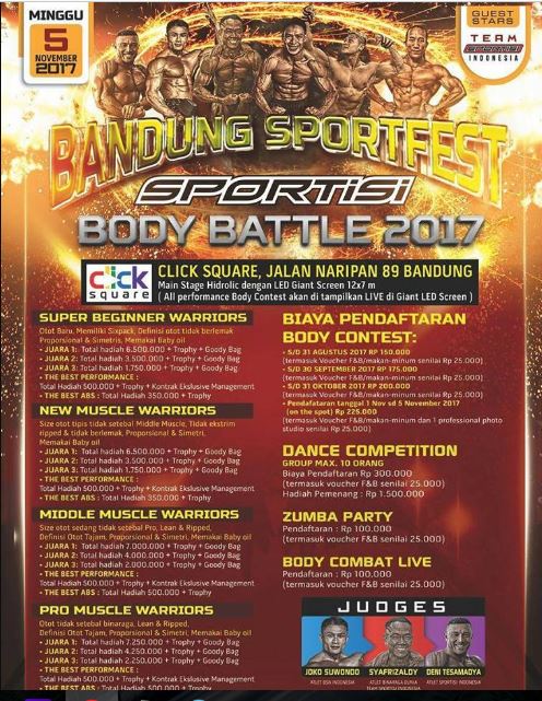 Event Bodycontes 2017 Bandung Sportfest Sportisi BodyBattle