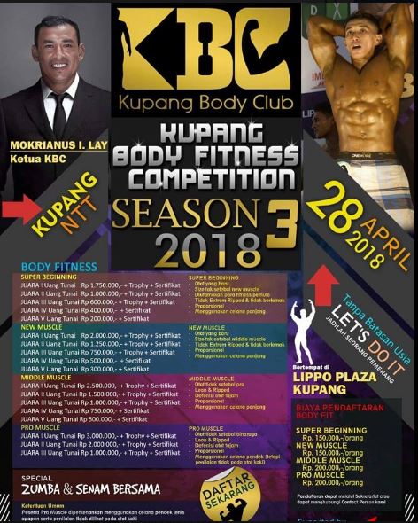 Kupang Body Fitness Competition Season 3 2018